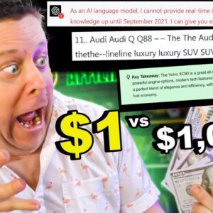 $1 vs $1,000 AI Content Tools - LIVE!